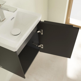 Тумба под раковину Villeroy & Boch Subway 3.0 35,1х42,9 см ДСП/алюминий черный вулкан/черный вулкан C58401VL