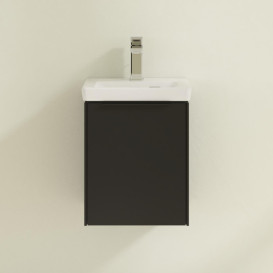 Тумба под раковину Villeroy & Boch Subway 3.0 35,1х42,9 см ДСП/алюминий черный вулкан/черный вулкан C58401VL