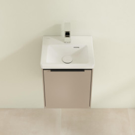 Тумба під раковину Villeroy & Boch Subway 3.0 35,1х42,9 см ДСП/алюміній тауп/чорний вулкан C58401VM