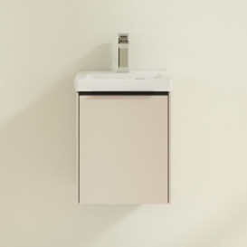 Тумба під раковину Villeroy & Boch Subway 3.0 35,1х42,9 см ДСП/алюміній сірий кашемір/чорний вулкан C58401VN