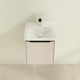 Тумба під раковину Villeroy & Boch Subway 3.0 35,1х42,9 см ДСП/алюміній сірий кашемір/чорний вулкан C58401VN