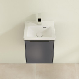 Тумба під раковину Villeroy & Boch Subway 3.0 35,1х42,9 см ДСП/алюміній морський синій/чорний вулкан C58401VQ