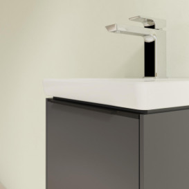 Тумба под раковину Villeroy & Boch Subway 3.0 35,1х42,9 см ДСП/алюминий графит/черный вулкан C58401VR