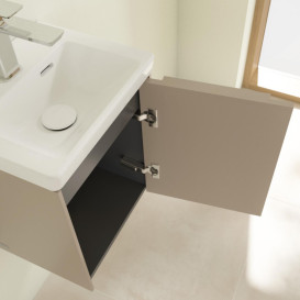 Тумба под раковину Villeroy & Boch Subway 3.0 35,1х42,9 см ДСП/алюминий тауп/монохром C58402VM