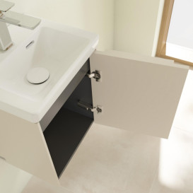 Тумба под раковину Villeroy & Boch Subway 3.0 35,1х42,9 см ДСП/алюминий серый кашемир/монохром C58402VN