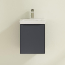 Тумба под раковину Villeroy & Boch Subway 3.0 35,1х42,9 см ДСП/алюминий морской синий/монохром C58402VQ