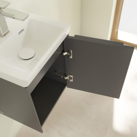 Тумба под раковину Villeroy & Boch Subway 3.0 35,1х42,9 см ДСП/алюминий графит/монохром C58402VR