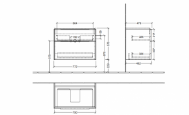 Тумба под раковину Villeroy&Boch Subway 3.0 подвесная белая C57400VE
