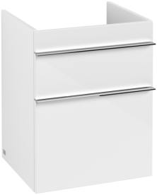 Тумба під раковину Villeroy & Boch Venticello 46,6х42,5 см МДФ глянсовий білий/ручка хром A92201DH