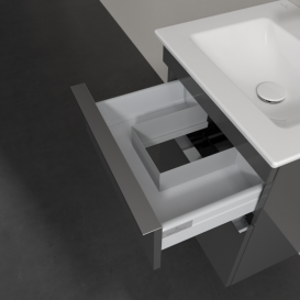 Тумба під раковину Villeroy & Boch Venticello 46,6х42,5 см МДФ глянсовий сірий/ручка хром A92201FP