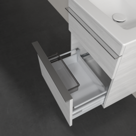 Тумба під раковину Villeroy & Boch Venticello 46,6 х42,5 см ДСП/МДФ біле дерево/ручка хром A92201E8