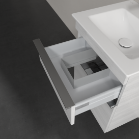 Тумба під раковину Villeroy & Boch Venticello 46,6 х42,5 см ДСП/МДФ біле дерево/ручка хром A92201E8