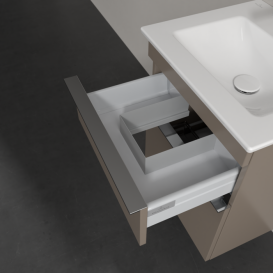 Тумба под раковину Villeroy & Boch Venticello 46,6х42,5 см ДСП трюфель серый/ручка хром A92201VG