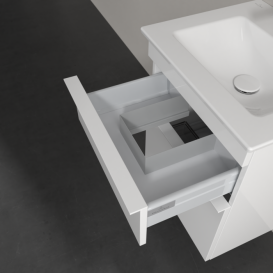 Тумба под раковину Villeroy & Boch Venticello 46,6х42,5 см МДФ глянцевый белый/ручка алюминий белый A92202DH