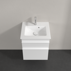 Тумба под раковину Villeroy & Boch Venticello 46,6х42,5 см ДСП/МДФ белый матовый/ручка алюминий белый A92202MS