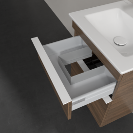 Тумба під раковину Villeroy & Boch Venticello 46,6х42,5 см ДСП дуб аризона/ручка алюміній білий A92202VH