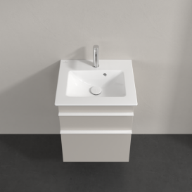 Тумба під раковину Villeroy & Boch Venticello 46,6х42,5 см ДСП м'який сірий/ручка алюміній білий A92202VK