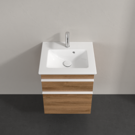 Тумба під раковину Villeroy & Boch Venticello 46,6х42,5 см ДСП дуб канзас/ручка алюміній білий A92202RH