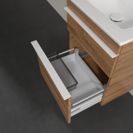 Тумба під раковину Villeroy & Boch Venticello 46,6х42,5 см ДСП дуб канзас/ручка алюміній білий A92202RH