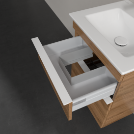 Тумба під раковину Villeroy & Boch Venticello 46,6х42,5 см ДСП дуб канзас/ручка алюміній білий A92202RH