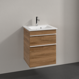 Тумба під раковину Villeroy & Boch Venticello 46,6х42,5 см ДСП дуб канзас/ручка алюміній білий A92202RH