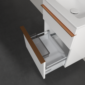 Тумба под раковину Villeroy & Boch Venticello 46,6х42,5 см ДСП/МДФ белый матовый/ручка медь A92205MS