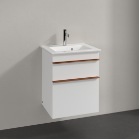 Тумба под раковину Villeroy & Boch Venticello 46,6х42,5 см ДСП/МДФ белый матовый/ручка медь A92205MS