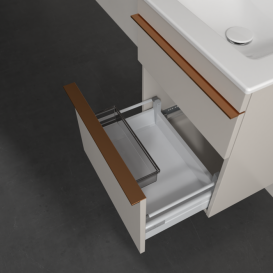 Тумба под раковину Villeroy & Boch Venticello 46,6х42,5 см ДСП мягкий серый/ручка медь A92205VK