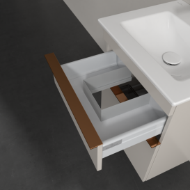 Тумба под раковину Villeroy & Boch Venticello 46,6х42,5 см ДСП мягкий серый/ручка медь A92205VK