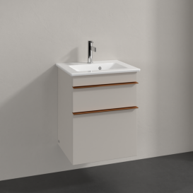 Тумба под раковину Villeroy & Boch Venticello 46,6х42,5 см ДСП мягкий серый/ручка медь A92205VK