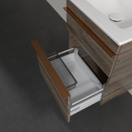 Тумба под раковину Villeroy & Boch Venticello 46,6х42,5 см ДСП каменный дуб/ручка медь A92205RK