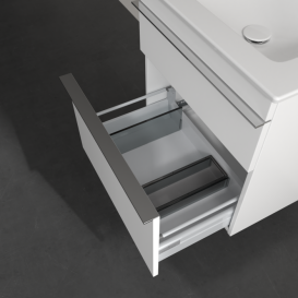 Тумба під раковину Villeroy & Boch Venticello 55,3х50,2 см ДСП/МДФ білий матовий/ручка хром A92301MS