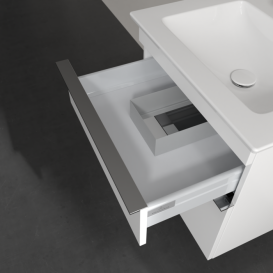 Тумба під раковину Villeroy & Boch Venticello 55,3х50,2 см ДСП/МДФ білий матовий/ручка хром A92301MS