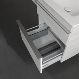 Тумба під раковину Villeroy & Boch Venticello 55,3х50,2 см ДСП/МДФ біле дерево/ручка хром A92301E8