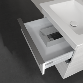 Тумба під раковину Villeroy & Boch Venticello 55,3х50,2 см ДСП/МДФ біле дерево/ручка хром A92301E8