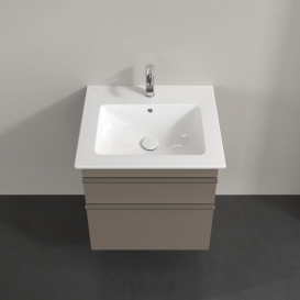 Тумба під раковину Villeroy & Boch Venticello 55,3х50,2 см ДСП трюфель сірий/ручка хром A92301VG