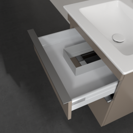 Тумба під раковину Villeroy & Boch Venticello 55,3х50,2 см ДСП трюфель сірий/ручка хром A92301VG