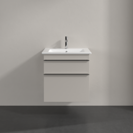 Тумба под раковину Villeroy & Boch Venticello 55,3х50,2 см ДСП мягкий серый/ручка хром A92301VK