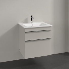 Тумба под раковину Villeroy & Boch Venticello 55,3х50,2 см ДСП мягкий серый/ручка хром A92301VK