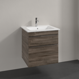 Тумба під раковину Villeroy & Boch Venticello 55,3х50,2 см ДСП кам'яний дуб/ручка хром A92301RK