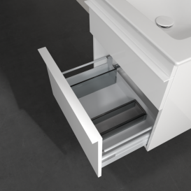 Тумба под раковину Villeroy & Boch Venticello 55,3х50,2 см МДФ глянцевый белый/ручка алюминий белый A92302DH