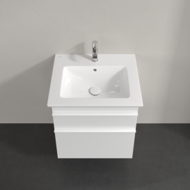 Тумба під раковину Villeroy & Boch Venticello 55,3х50,2 см ДСП/МДФ білий матовий/ручка алюміній білий A92302MS