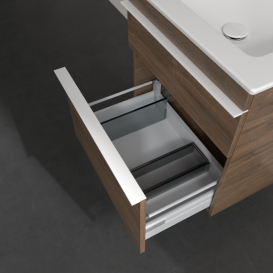 Тумба под раковину Villeroy & Boch Venticello 55,3х50,2 см ДСП дуб аризона/ручка алюминий белый A92302VH