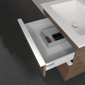 Тумба под раковину Villeroy & Boch Venticello 55,3х50,2 см ДСП дуб аризона/ручка алюминий белый A92302VH