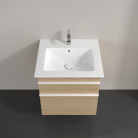 Тумба под раковину Villeroy & Boch Venticello 55,3х50,2 см ДСП северный дуб/ручка алюминий белый A92302VJ