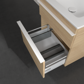 Тумба под раковину Villeroy & Boch Venticello 55,3х50,2 см ДСП северный дуб/ручка алюминий белый A92302VJ