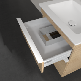Тумба под раковину Villeroy & Boch Venticello 55,3х50,2 см ДСП северный дуб/ручка алюминий белый A92302VJ