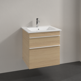 Тумба под раковину Villeroy & Boch Venticello 55,3х50,2 см ДСП северный дуб/ручка алюминий белый A92302VJ