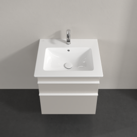 Тумба под раковину Villeroy & Boch Venticello 55,3х50,2 см ДСП мягкий серый/ручка алюминий белый A92302VK