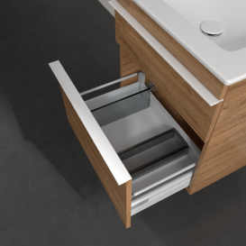 Тумба под раковину Villeroy & Boch Venticello 55,3х50,2 см ДСП дуб канзас/ручка алюминий белый A92302RH